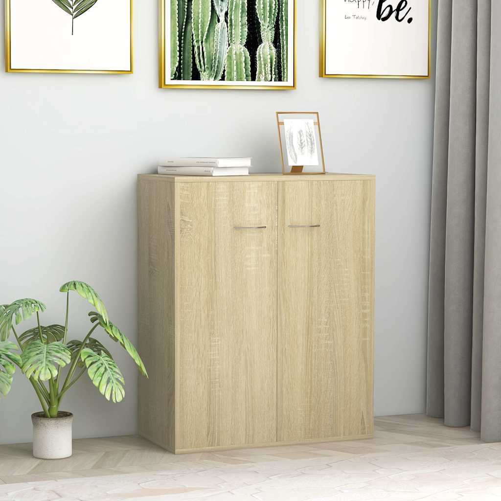 Vidaxl dressoir 60x30x75 cm bewerkt hout sonoma eikenkleurig