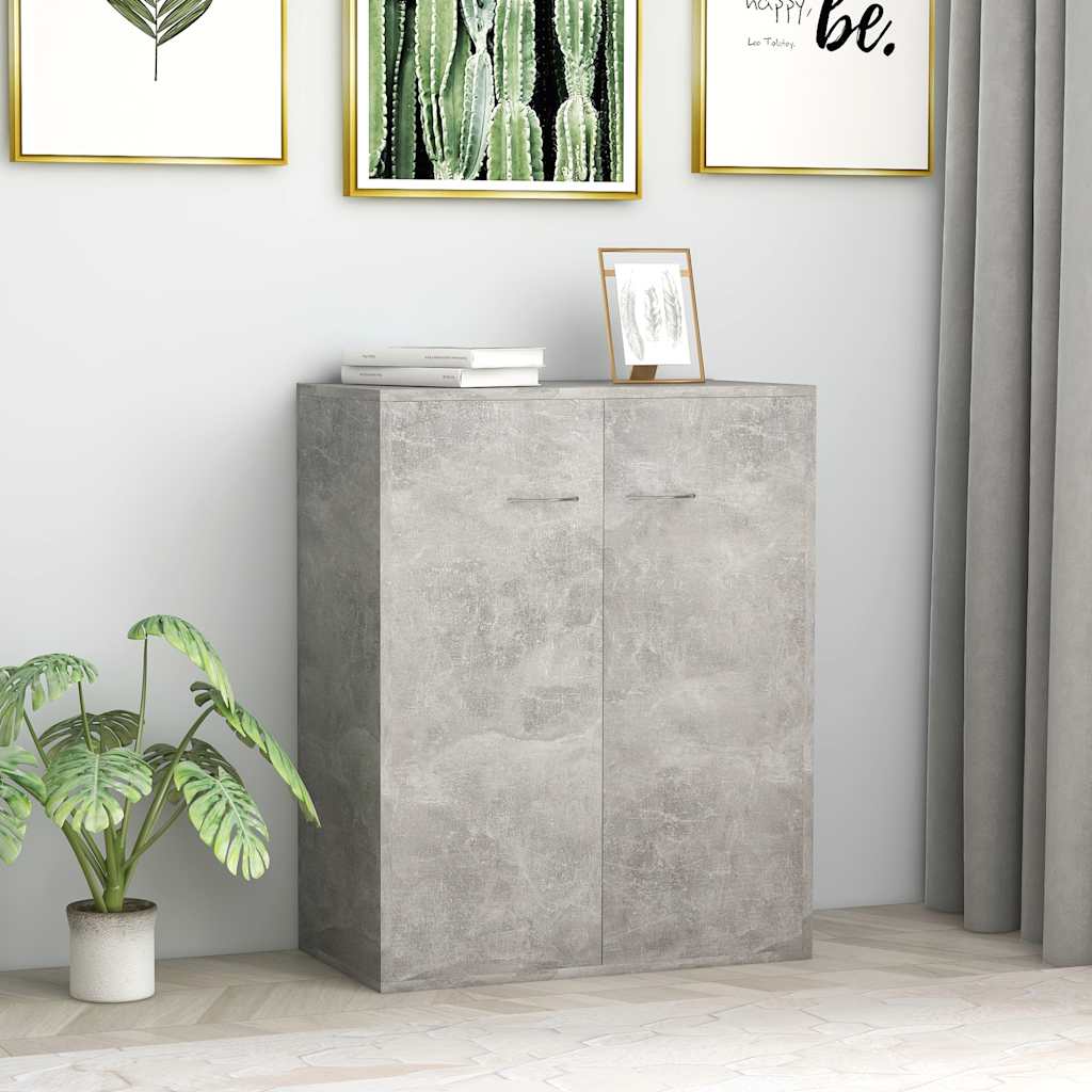 Vidaxl dressoir 60x30x75 cm bewerkt hout betongrijs