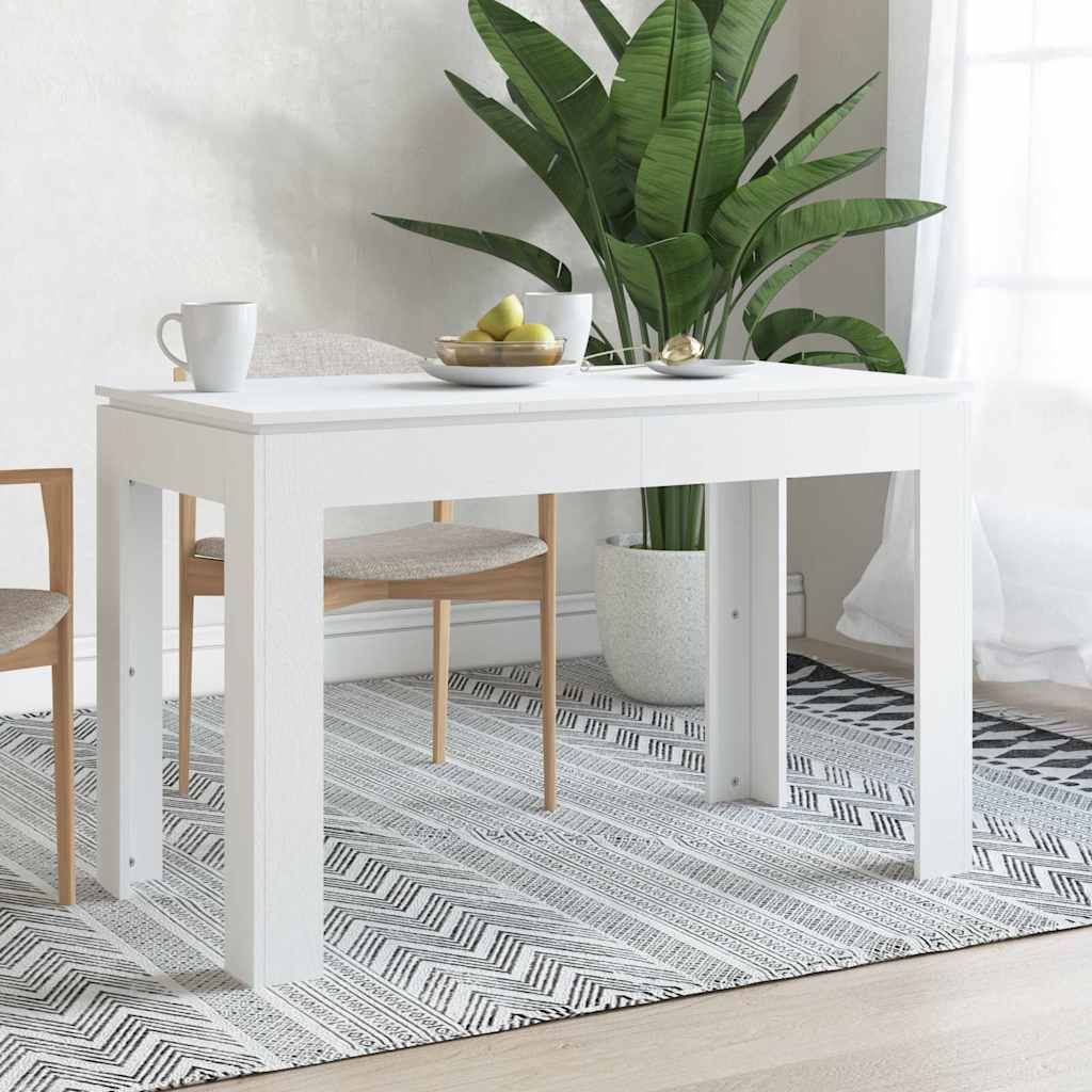 Vidaxl eettafel 120x60x76 cm bewerkt hout wit