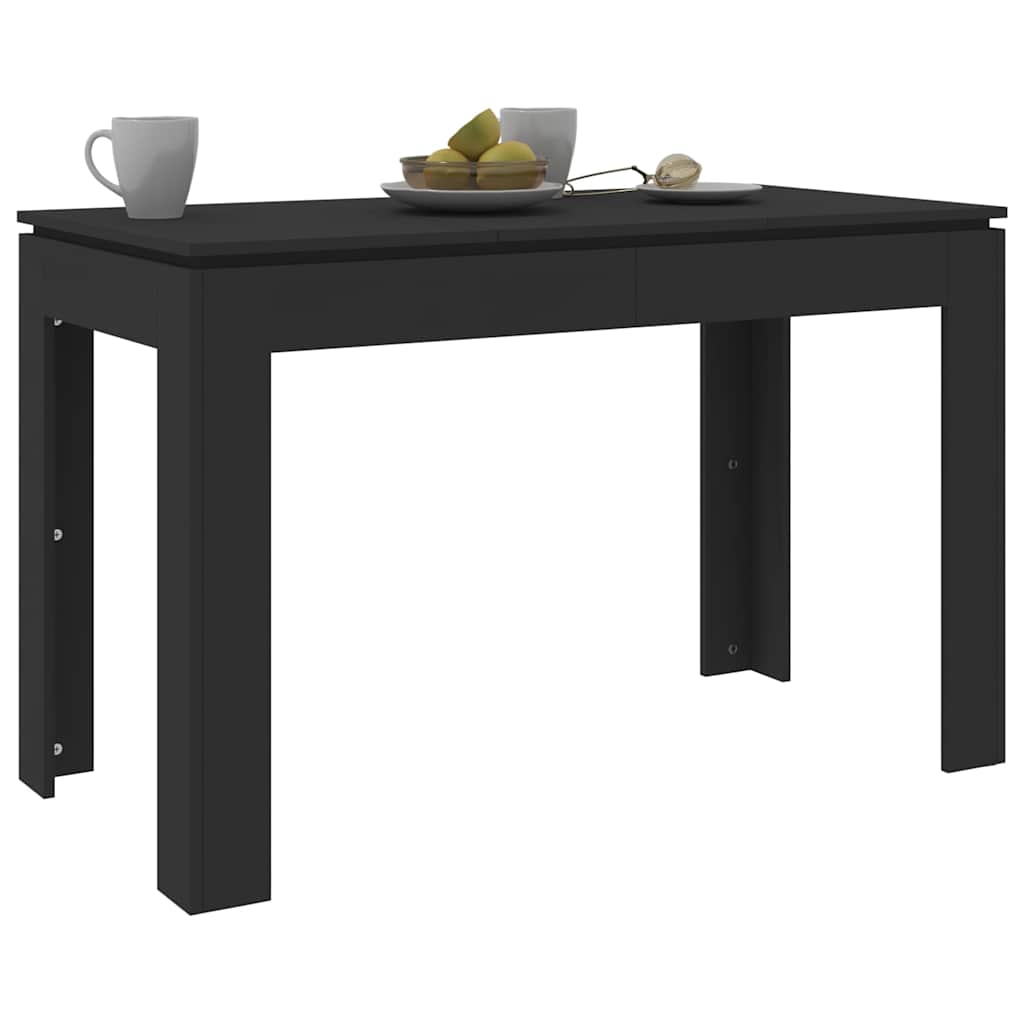 Vidaxl eettafel 120x60x76 cm bewerkt hout zwart