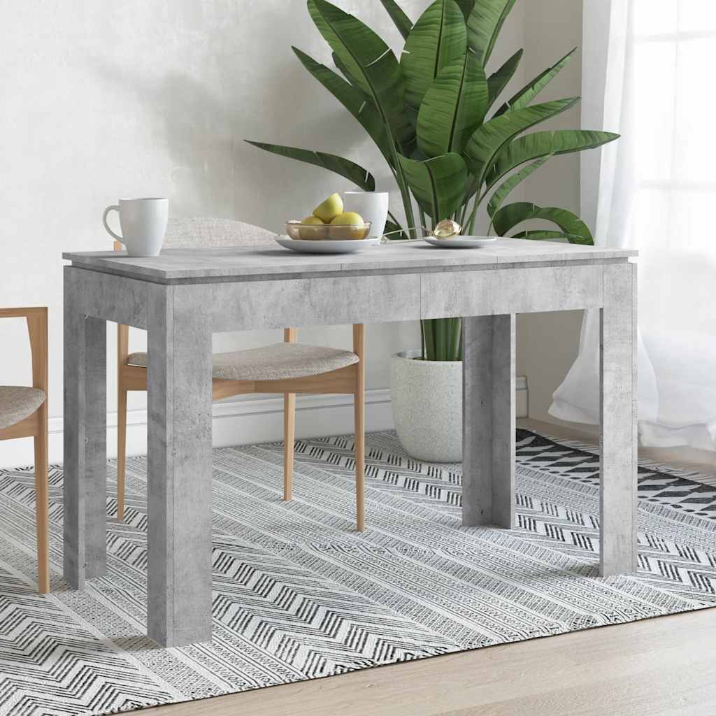Vidaxl eettafel 120x60x76 cm bewerkt hout betongrijs