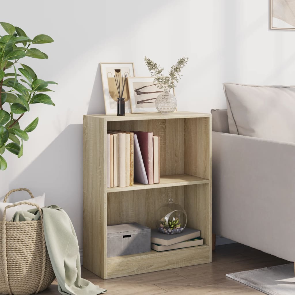 Vidaxl boekenkast 60x24x76 cm bewerkt hout sonoma eikenkleurig