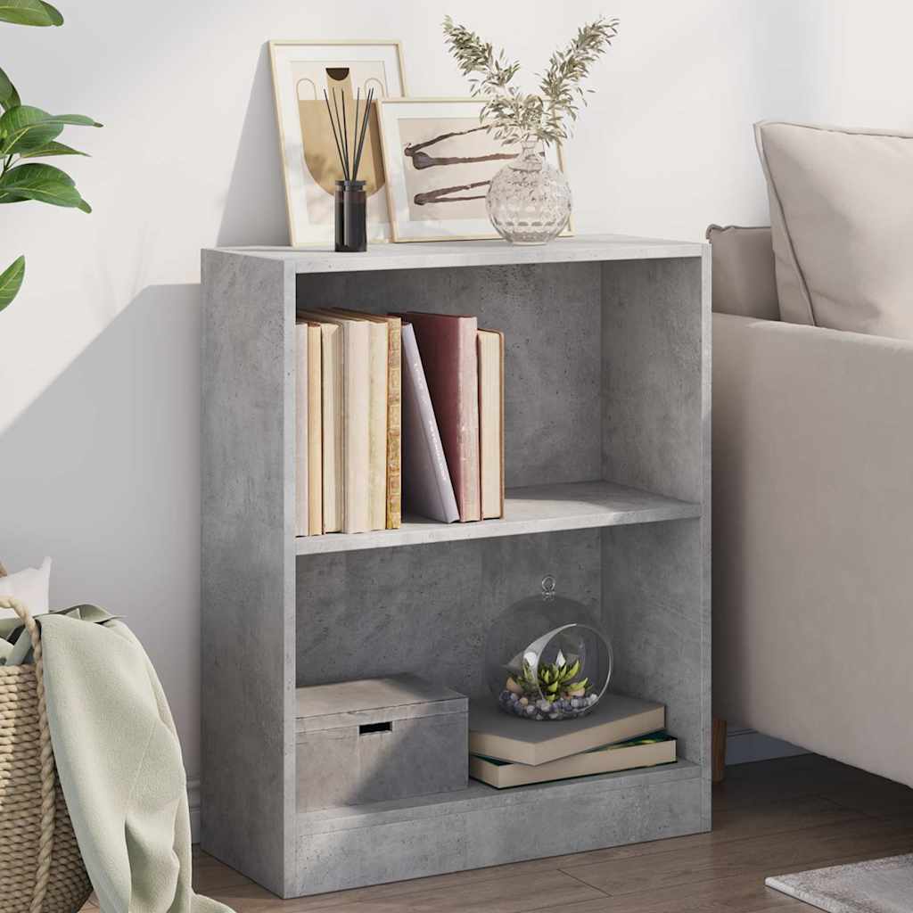 Vidaxl boekenkast 60x24x76 cm bewerkt hout betongrijs