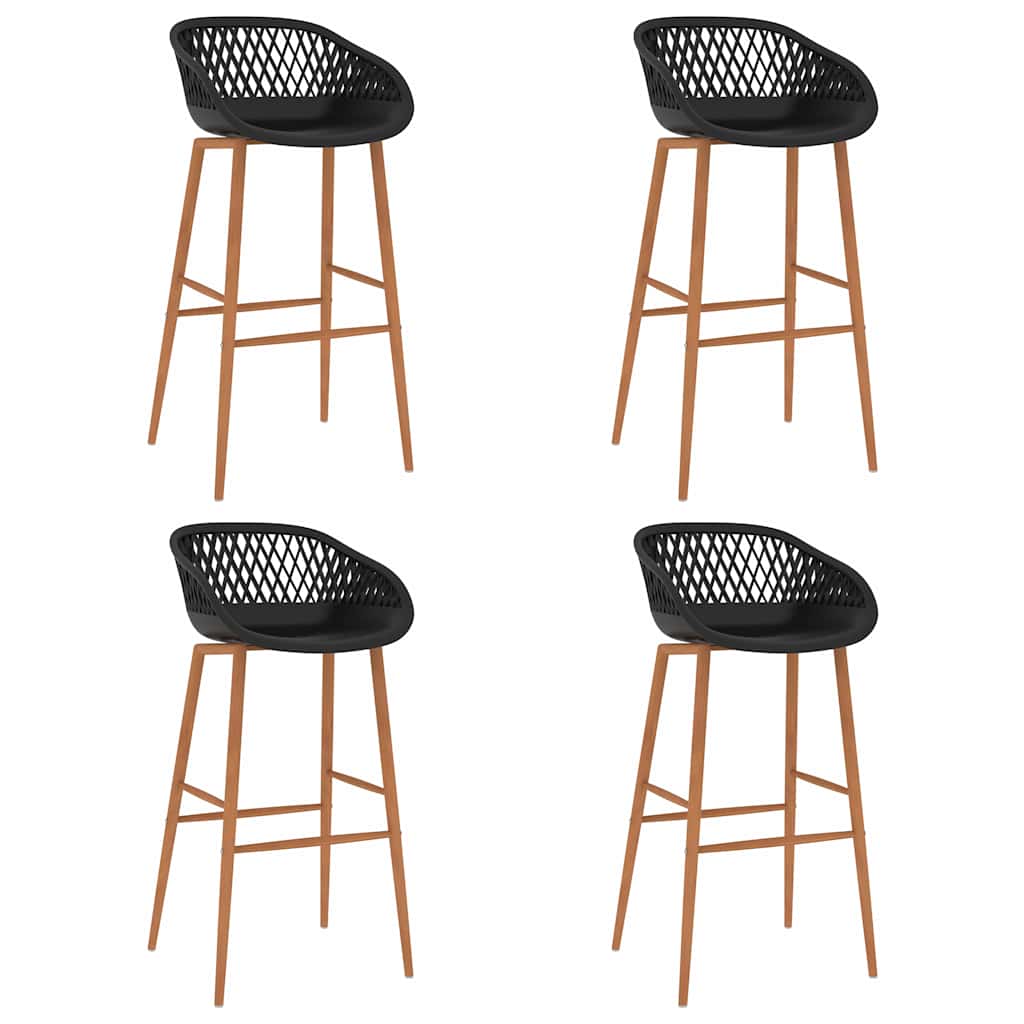 Vidaxl barstoelen 4 st zwart