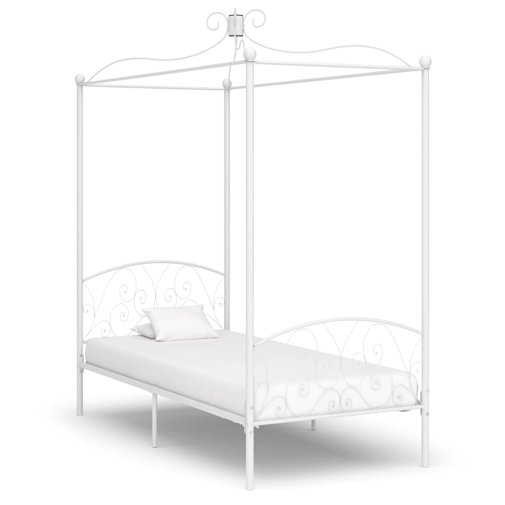 Vidaxl hemelbedframe metaal wit 90x200 cm