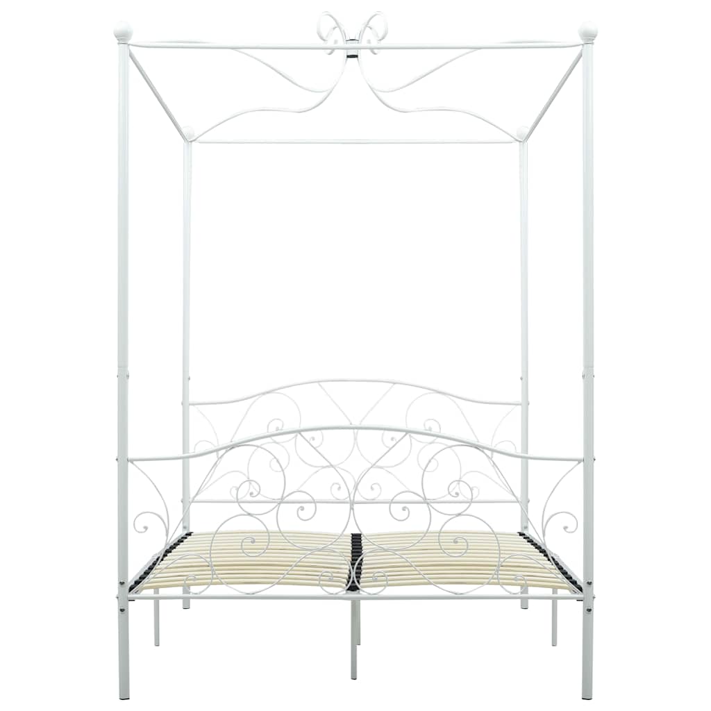 Vidaxl hemelbedframe metaal wit 140x200 cm