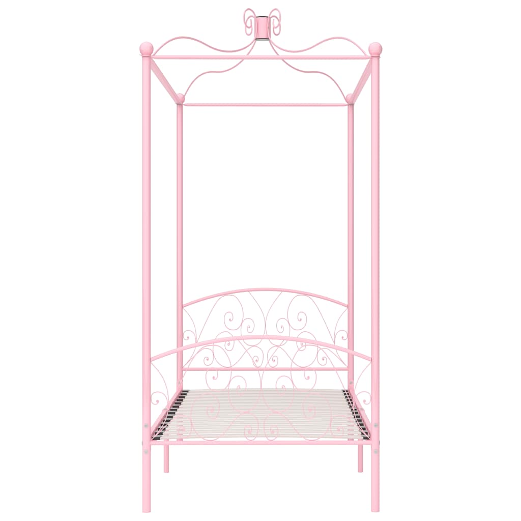 Vidaxl hemelbedframe metaal roze 100x200 cm