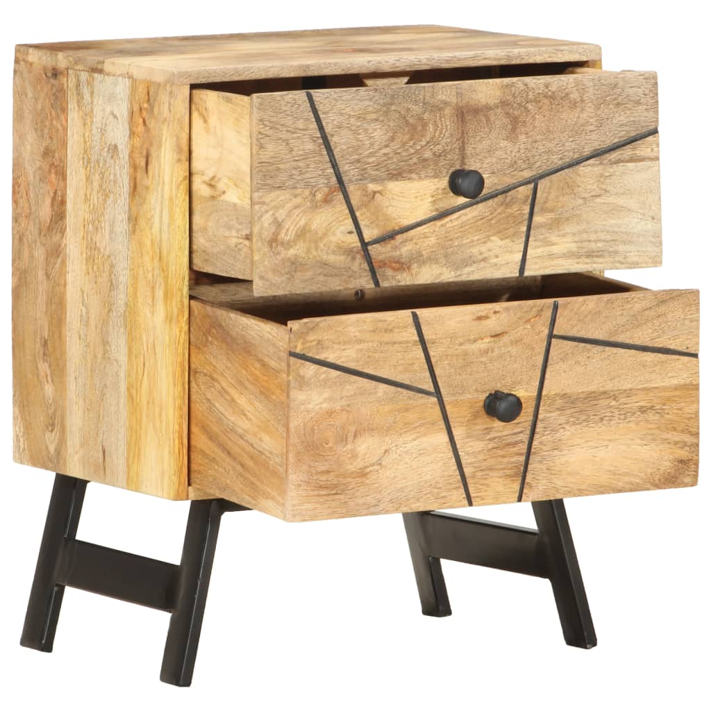 Vidaxl nachtkastje 40x30x50 cm massief mangohout