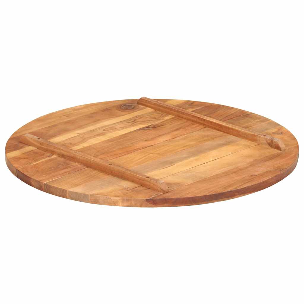 Vidaxl tafelblad rond 25-27 mm 80 cm massief acaciahout