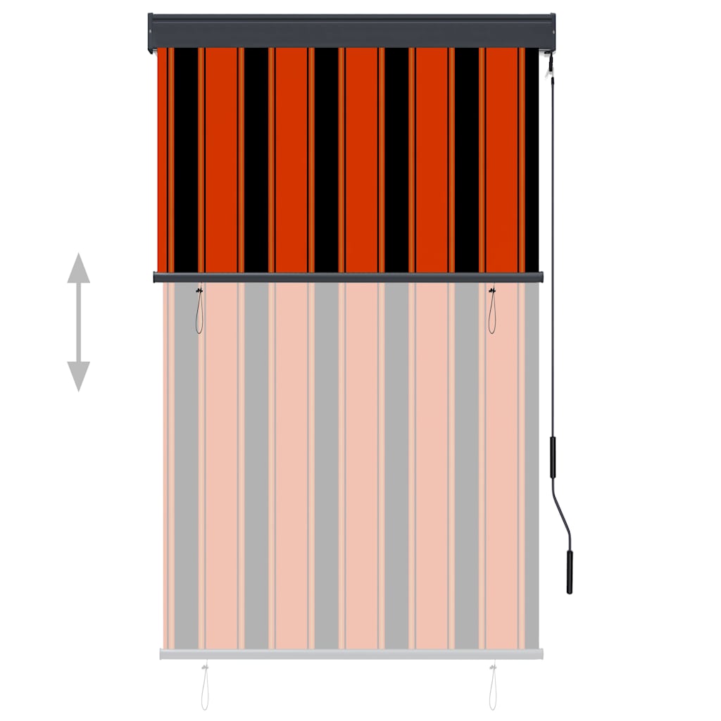 Vidaxl rolgordijn voor buiten 100x250 cm oranje en bruin