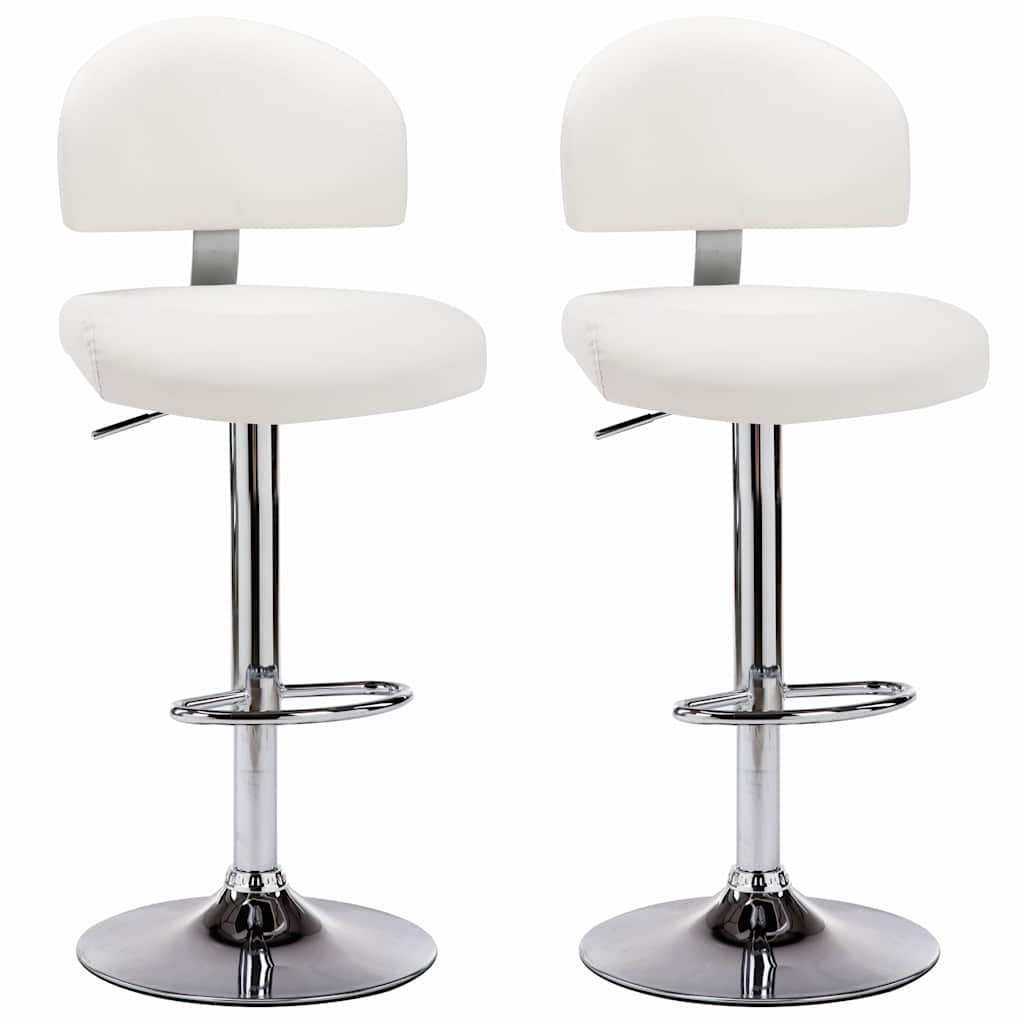 Vidaxl barstoelen 2 st kunstleer wit