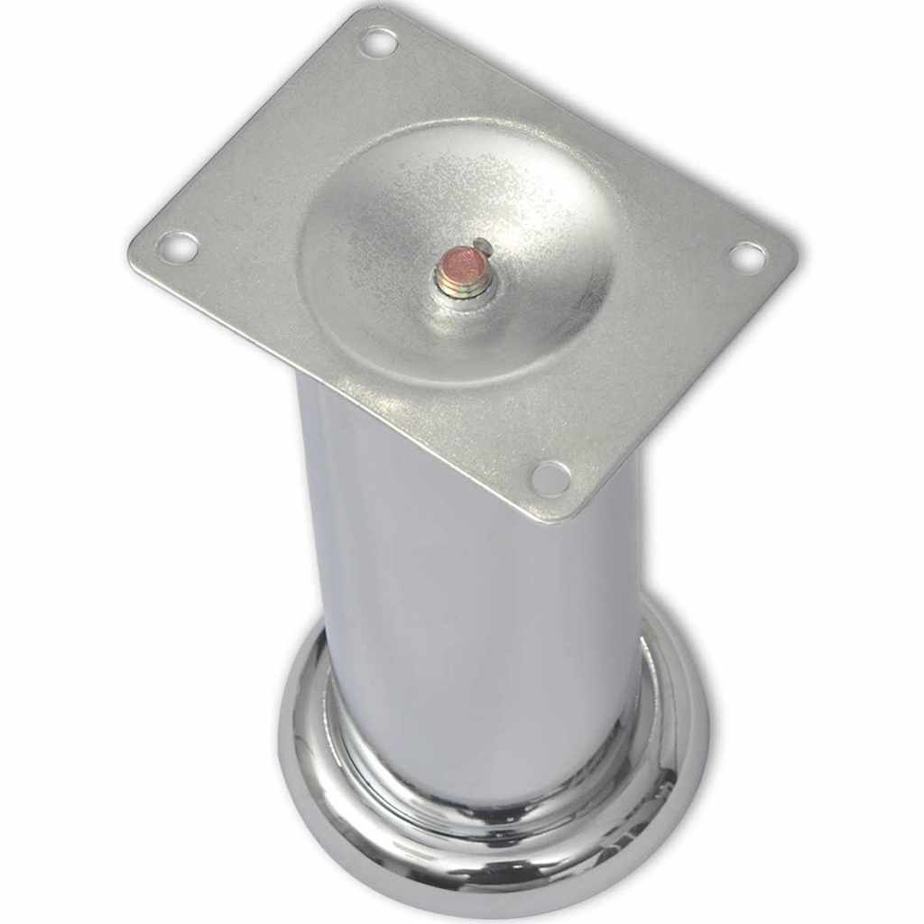Vidaxl bankpoten rond 8 st 180 mm chroomkleurig
