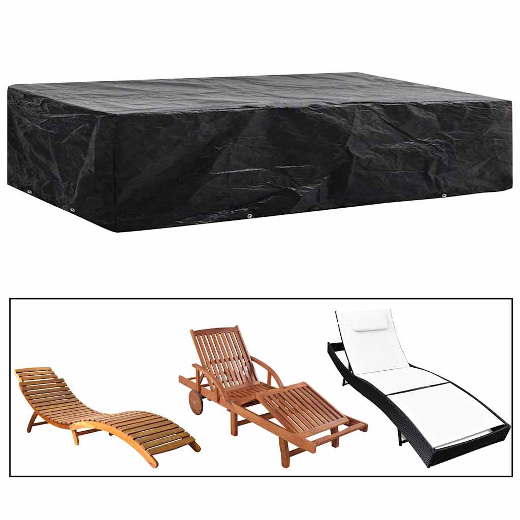 Vidaxl ligbeddenhoes 2 st 8 oogjes 218x77x55 cm