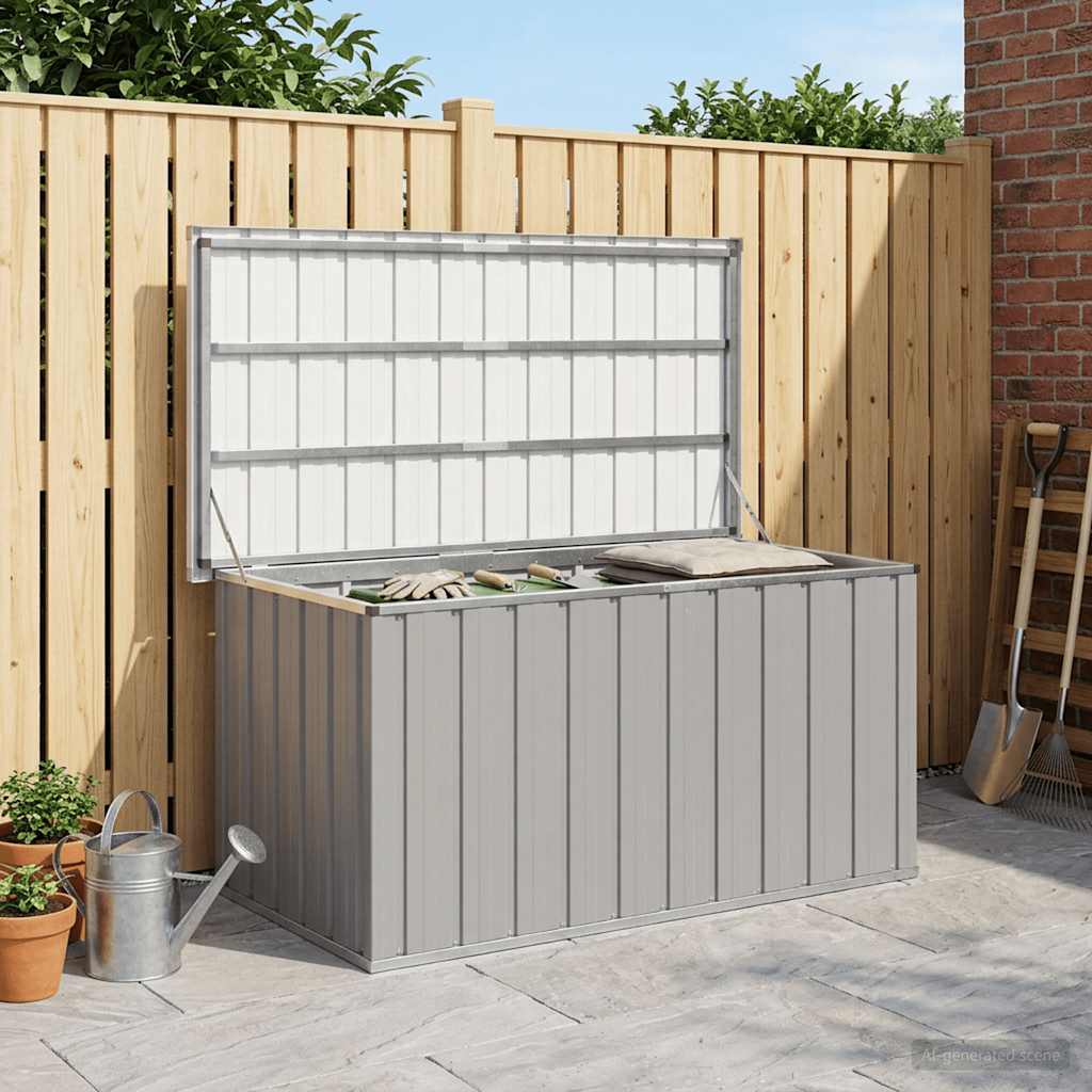 Vidaxl tuinbox 129x67x65 cm grijs