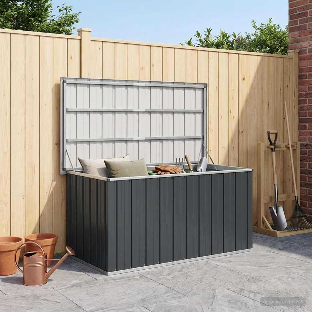 Vidaxl tuinbox 129x67x65 cm antraciet