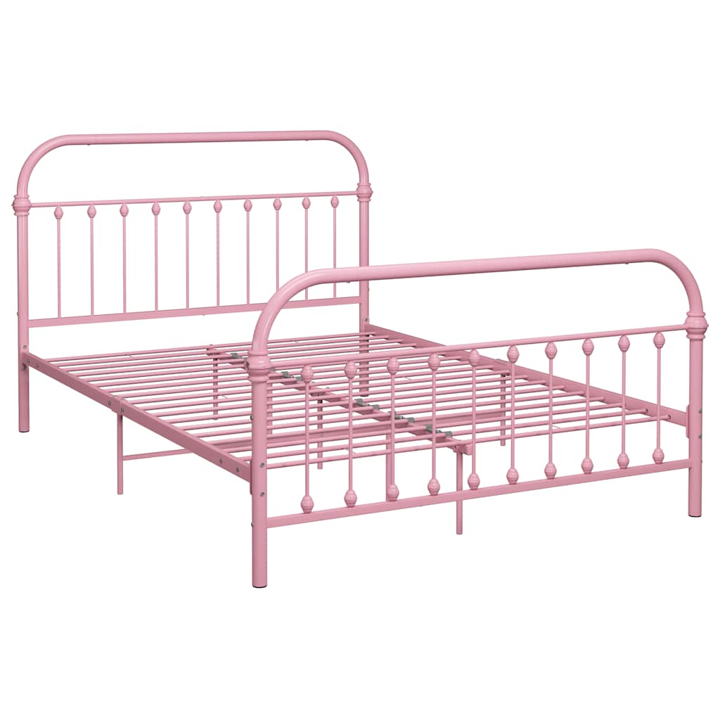Vidaxl bedframe metaal roze 140x200 cm