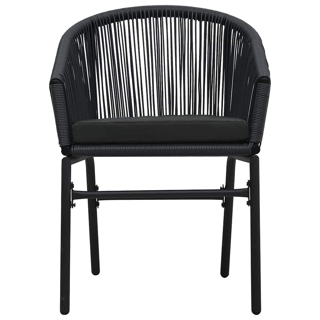 Vidaxl tuinstoelen 2 st pe-rattan zwart