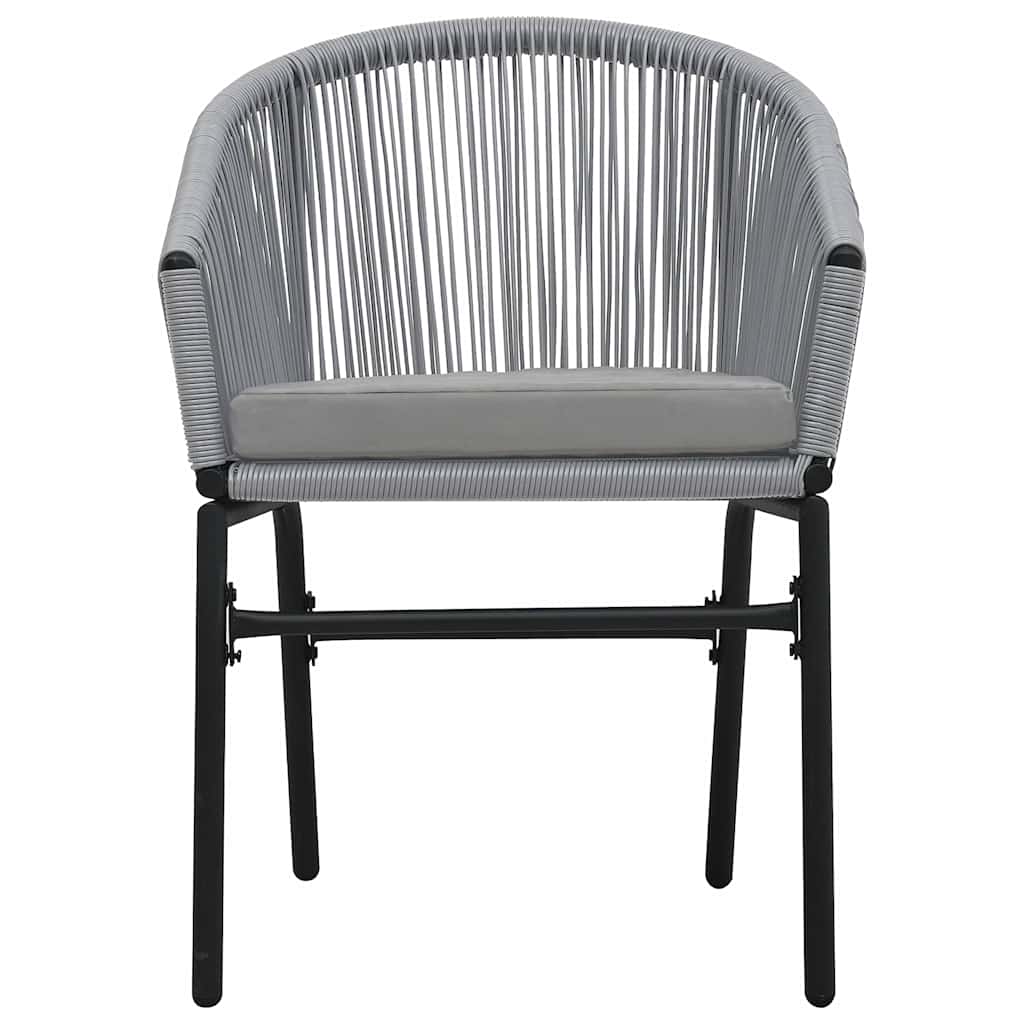 Vidaxl tuinstoelen 2 st pe-rattan antracietkleurig