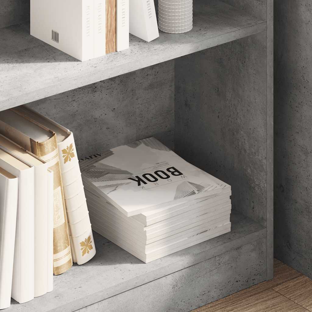 Vidaxl boekenkast 80x24x75 cm bewerkt hout betongrijs