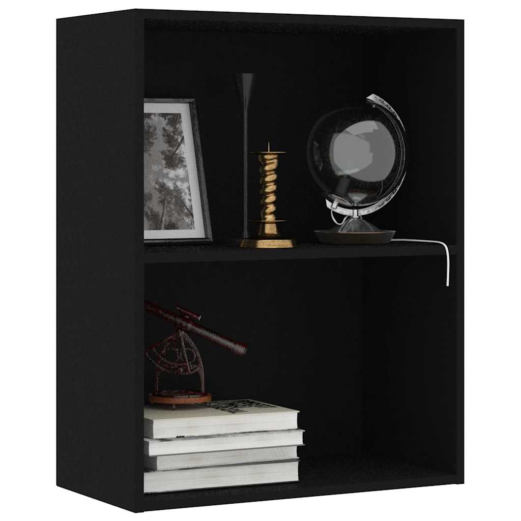 Vidaxl boekenkast 60x30x76,5 cm bewerkt hout zwart