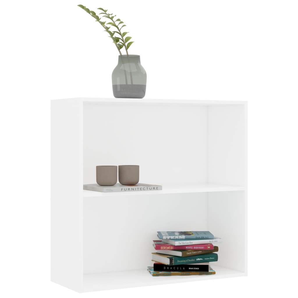 Vidaxl boekenkast 80x30x76,5 cm bewerkt hout wit