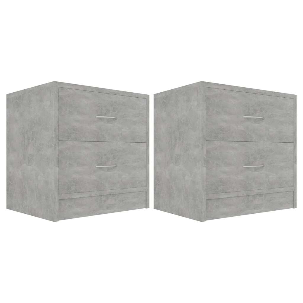 Vidaxl nachtkastjes 2 st 40x30x40 cm bewerkt hout betongrijs