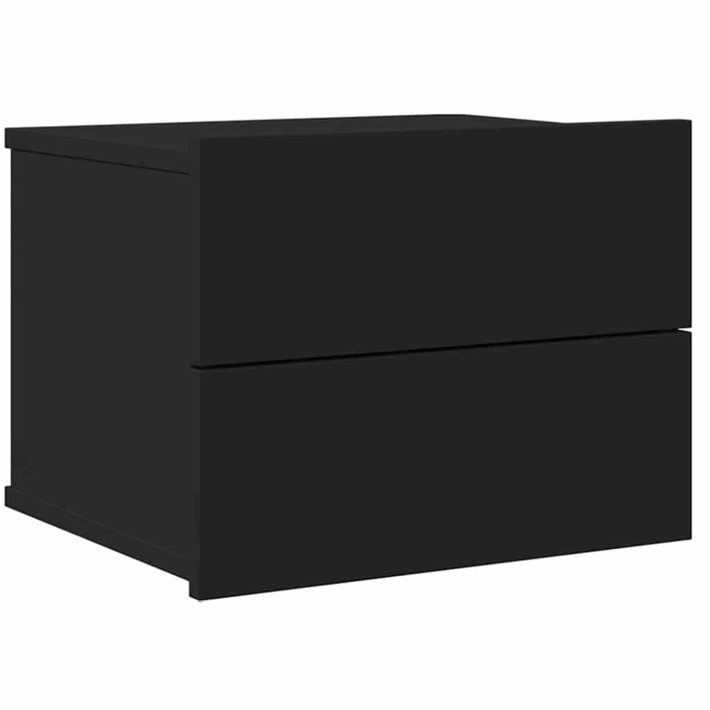 Vidaxl nachtkastje 40x30x30 cm bewerkt hout zwart