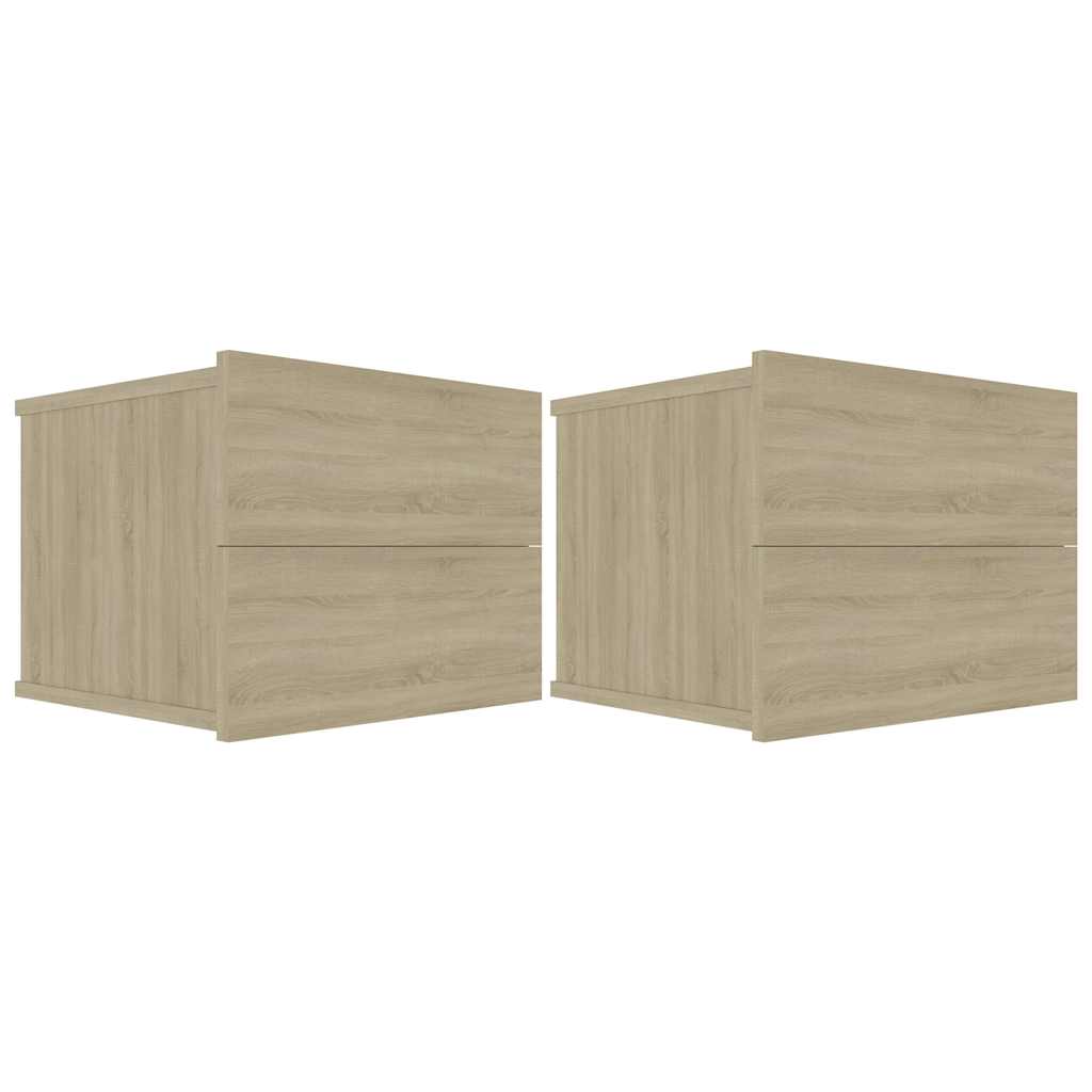 Vidaxl nachtkastjes 2 st 40x30x30 cm bewerkt hout sonoma eikenkleurig