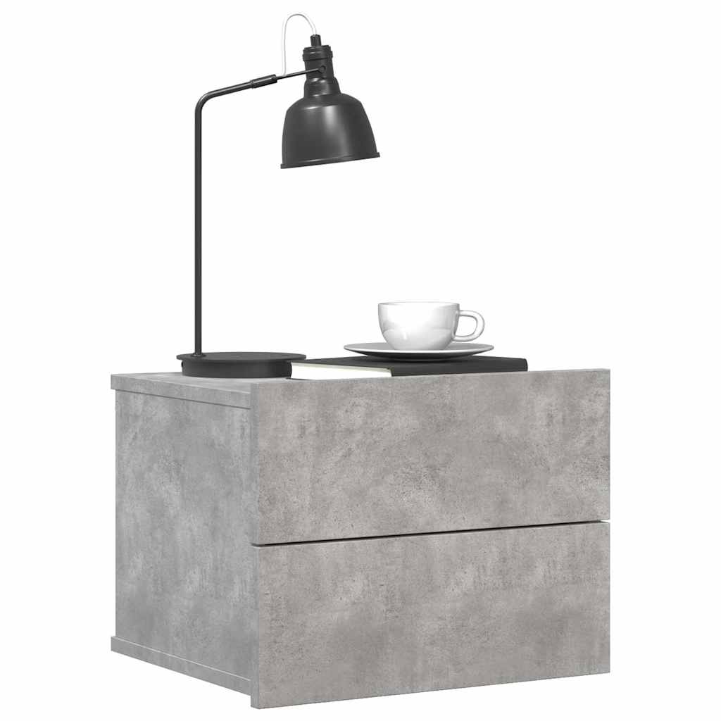 Vidaxl nachtkastje 40x30x30 cm bewerkt hout betongrijs