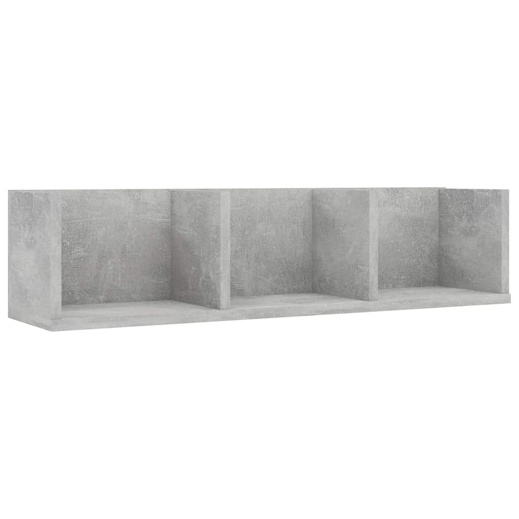 Vidaxl cd-wandschap 75x18x18 cm bewerkt hout betongrijs
