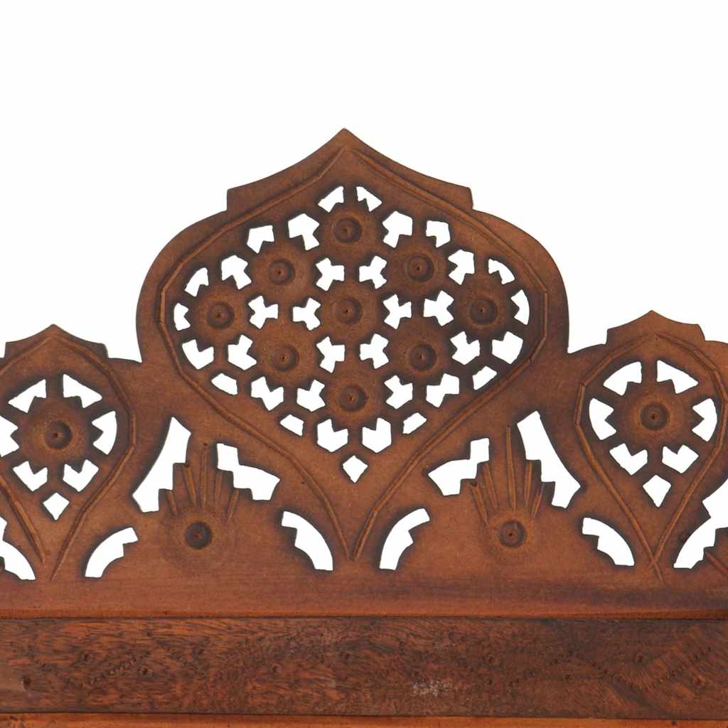 Vidaxl kamerscherm 4 panelen handgesneden 160x165 cm mangohout bruin