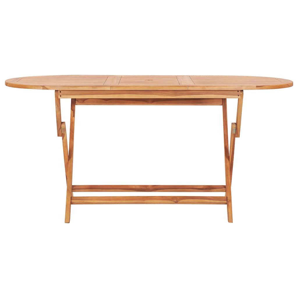 Vidaxl tuintafel inklapbaar 160x80x75 cm massief teakhout