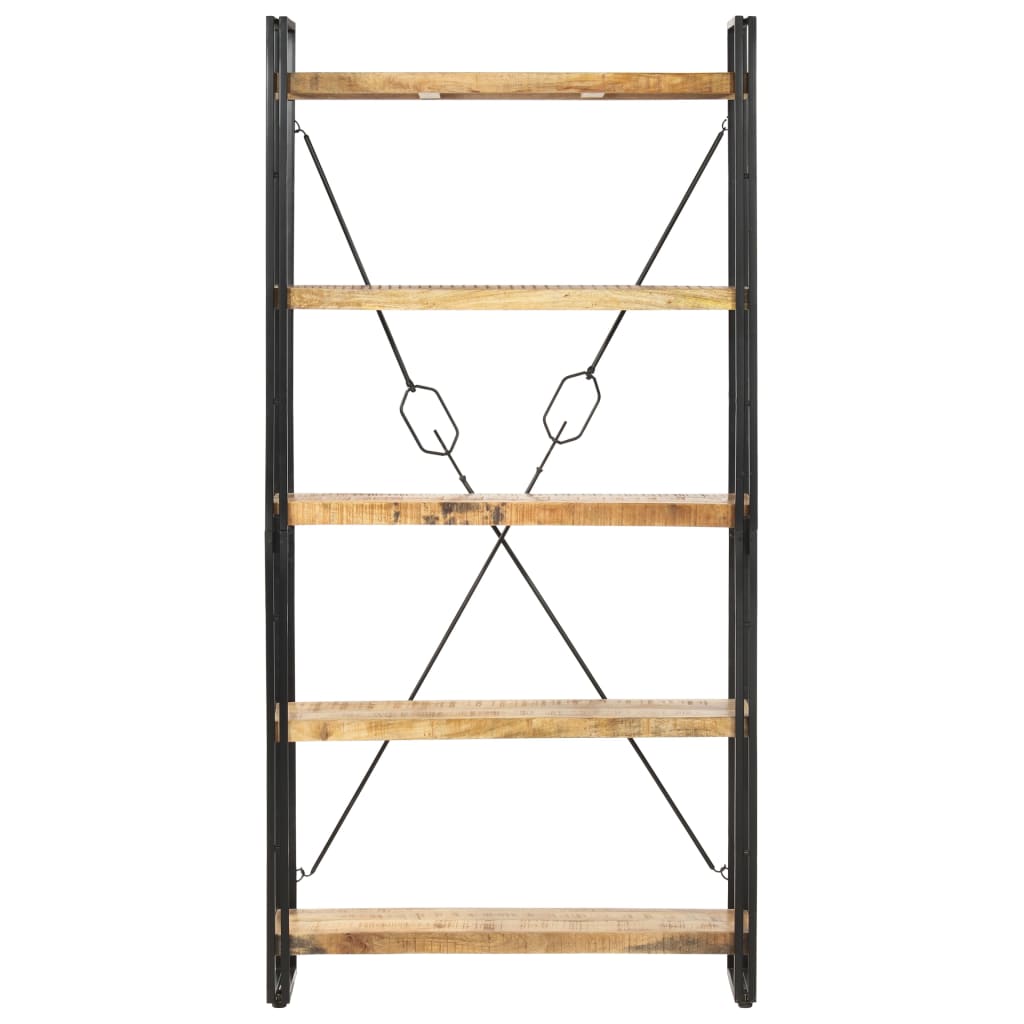 Vidaxl boekenkast met 5 schappen 90x30x180 cm massief mangohout