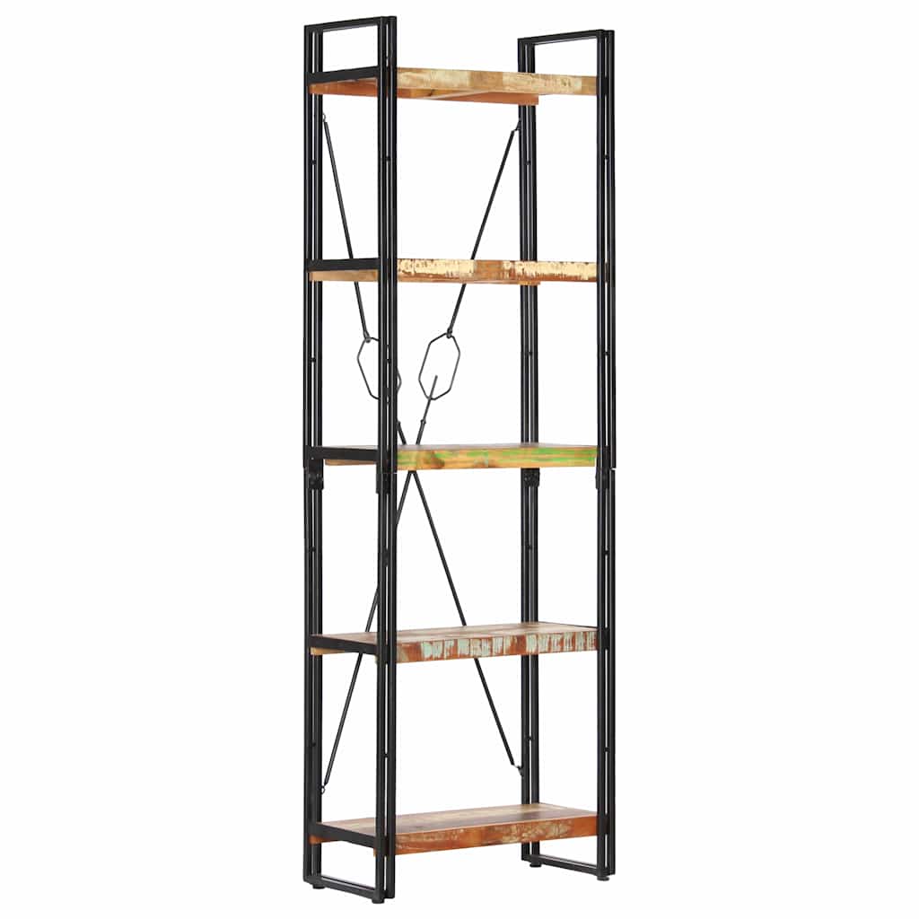 Vidaxl boekenkast met 5 schappen 60x30x180 cm massief gerecycled hout