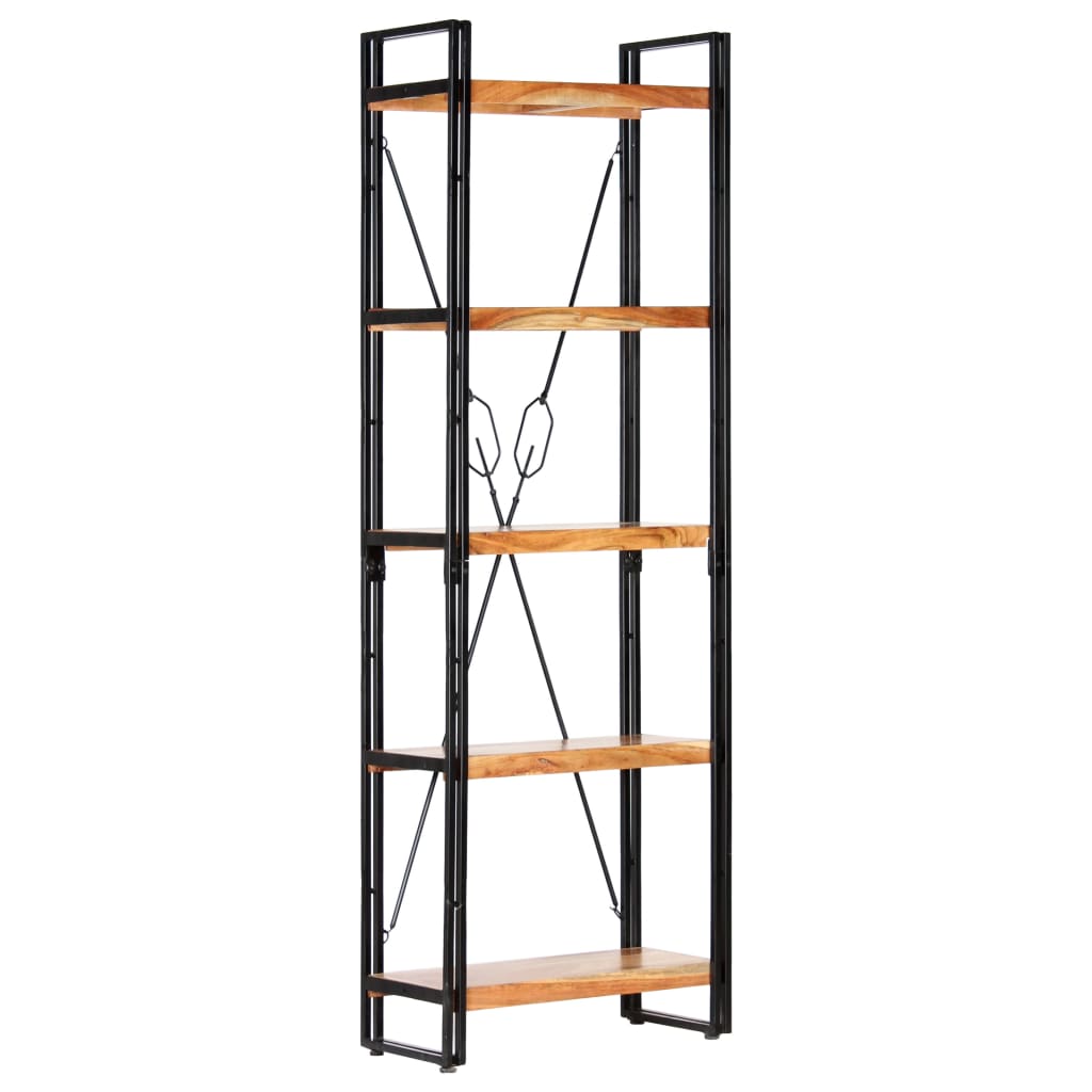 Vidaxl boekenkast met 5 schappen 60x30x180 cm massief acaciahout