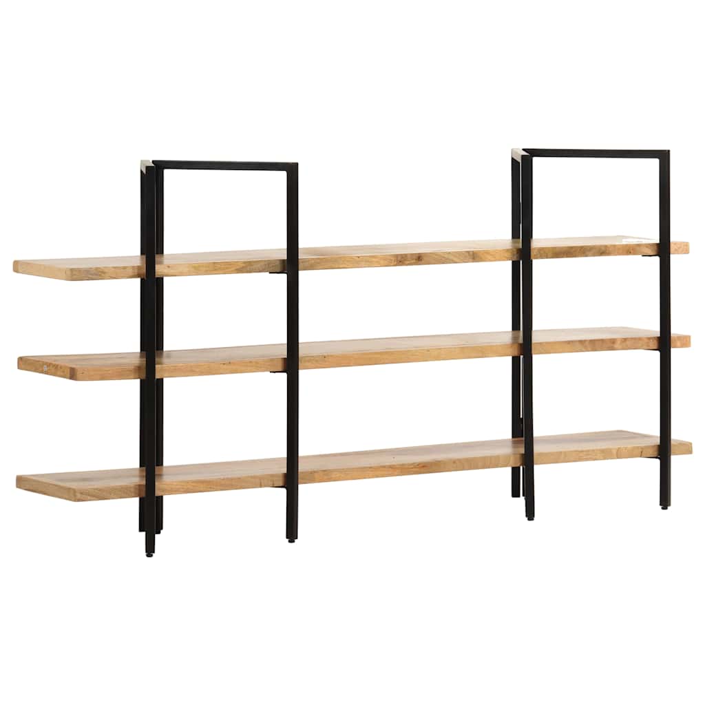 Vidaxl boekenkast met 3 schappen 160x31x80 cm massief mangohout