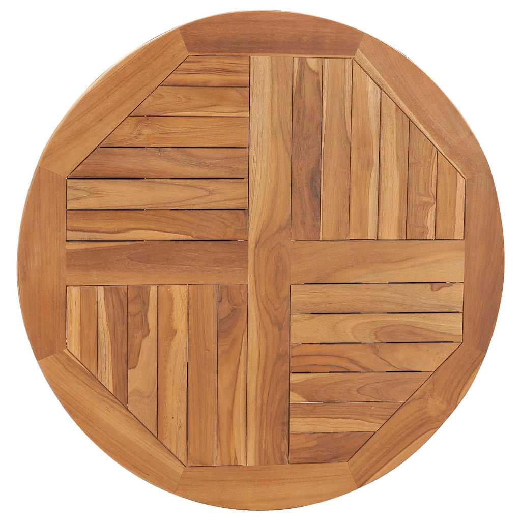 Vidaxl tafelblad rond 2,5 cm 80 cm massief teakhout