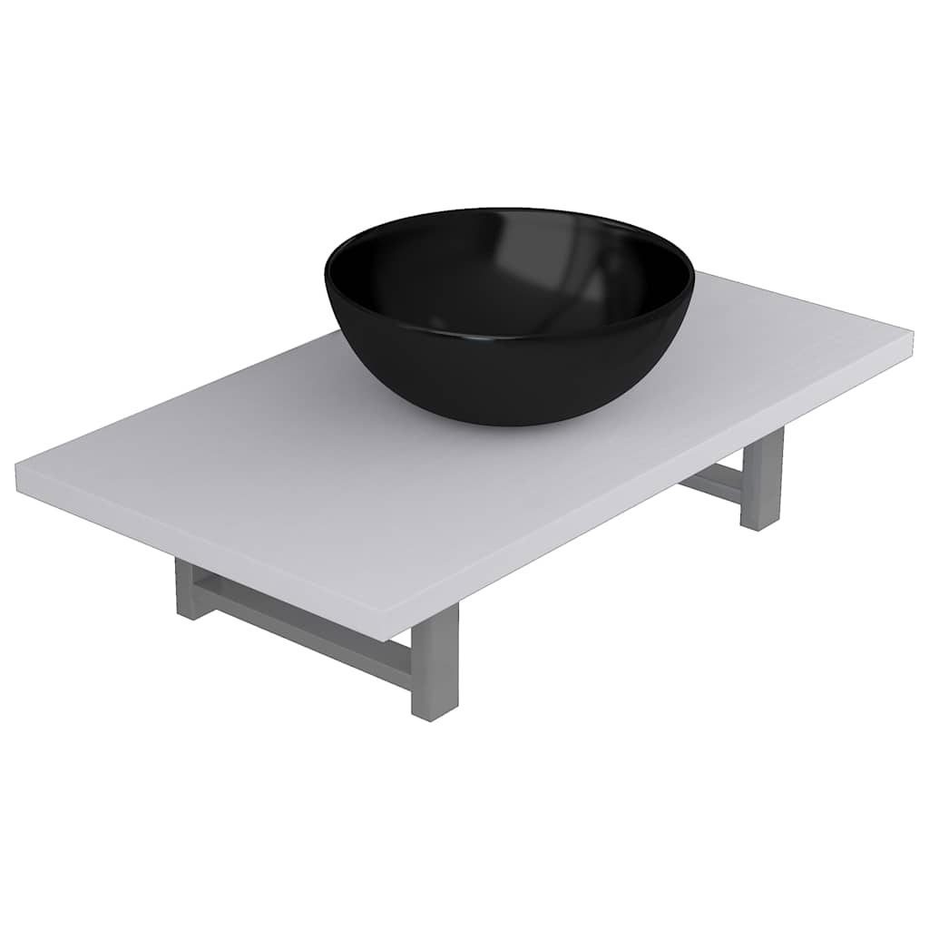Vidaxl 2-delige badkamermeubelset keramiek wit