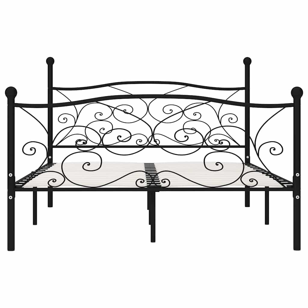 Vidaxl bedframe met lattenbodem metaal zwart 160x200 cm