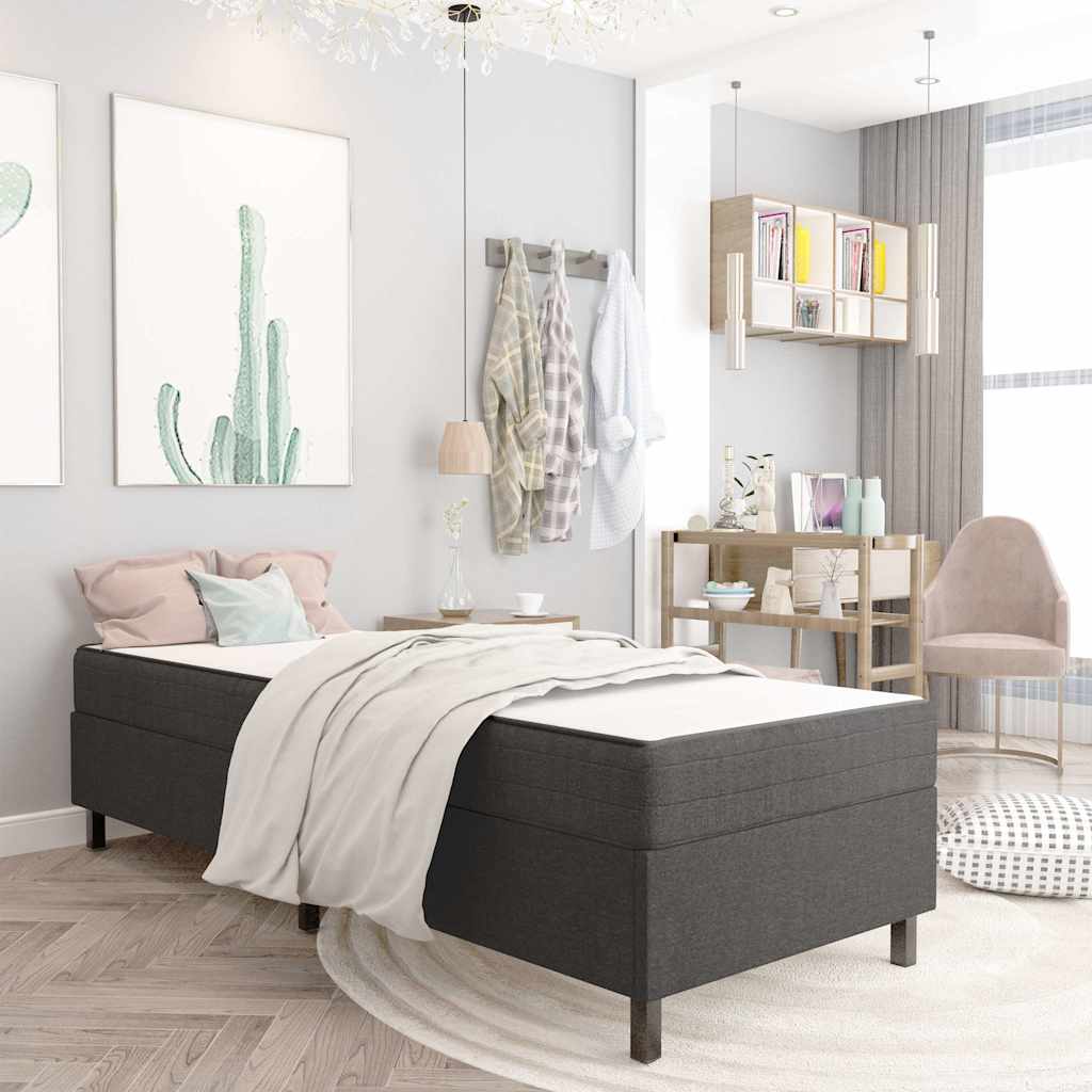 Vidaxl boxspringframe stof grijs 100x200 cm