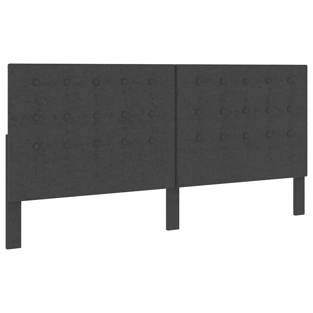 Vidaxl hoofdbord 200x200 cm getuft stof donkergrijs