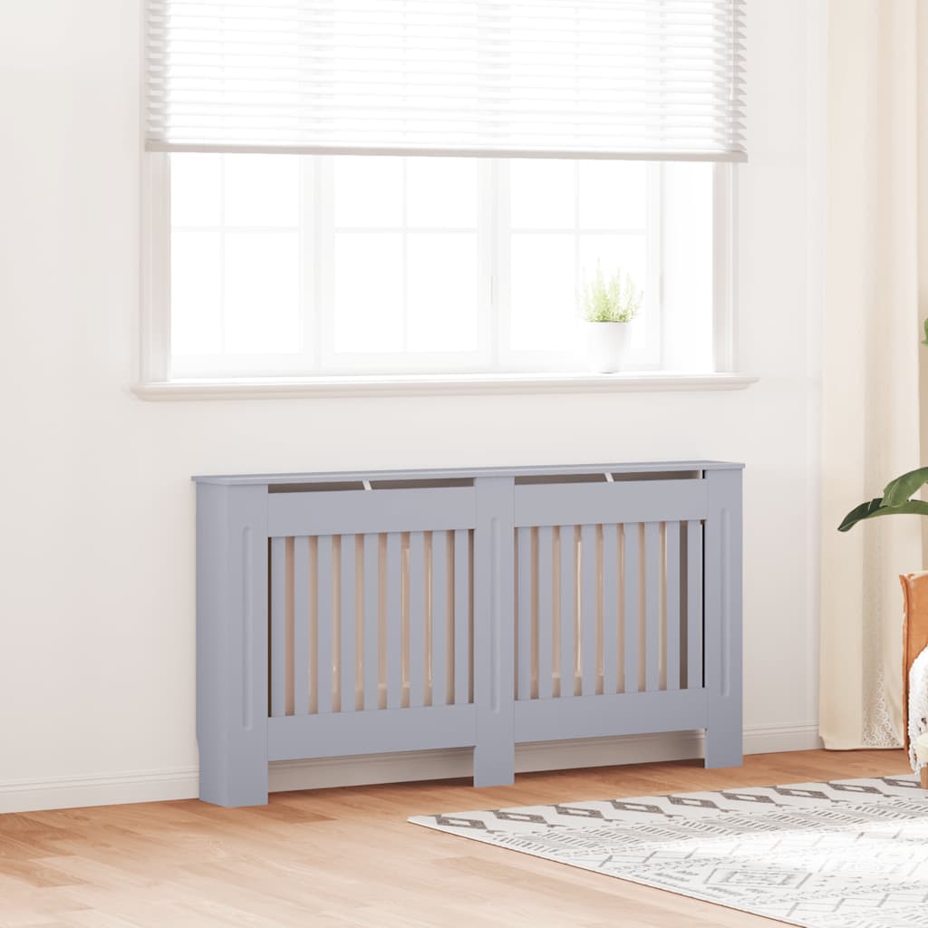 Vidaxl radiatorombouw 152x19x81,5 cm mdf antraciet