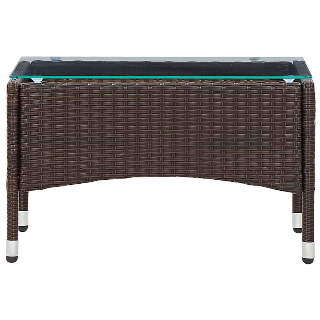 Vidaxl salontafel 60x40x36 cm poly rattan bruin