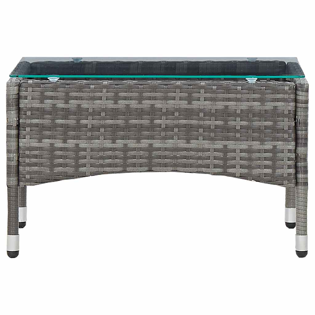 Vidaxl salontafel 60x40x36 cm poly rattan grijs