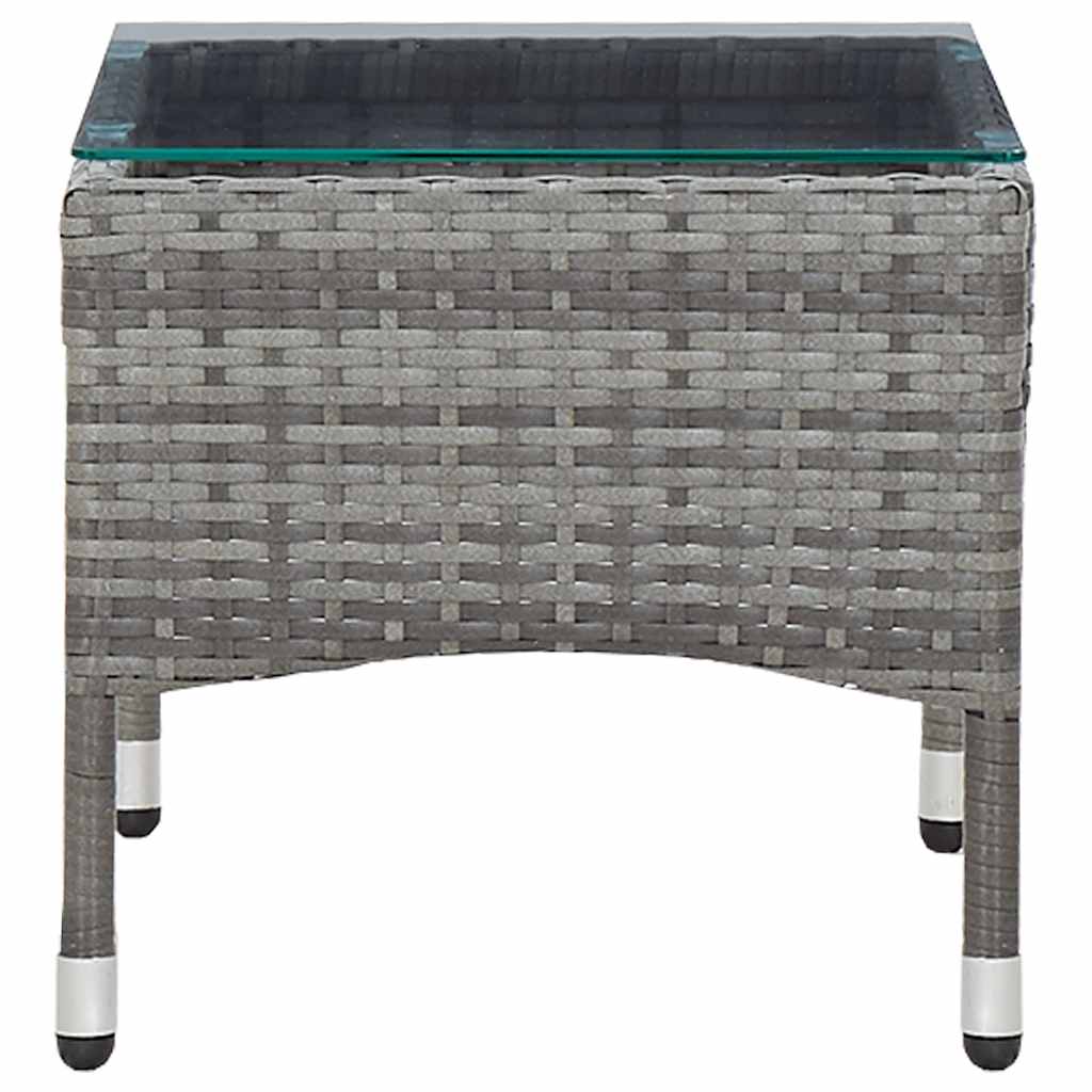 Vidaxl salontafel 60x40x36 cm poly rattan grijs