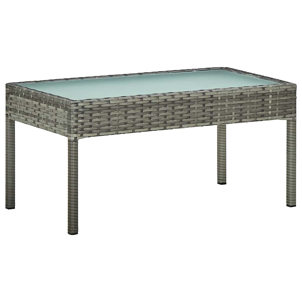 Vidaxl 4-delige loungeset met kussens poly rattan grijs