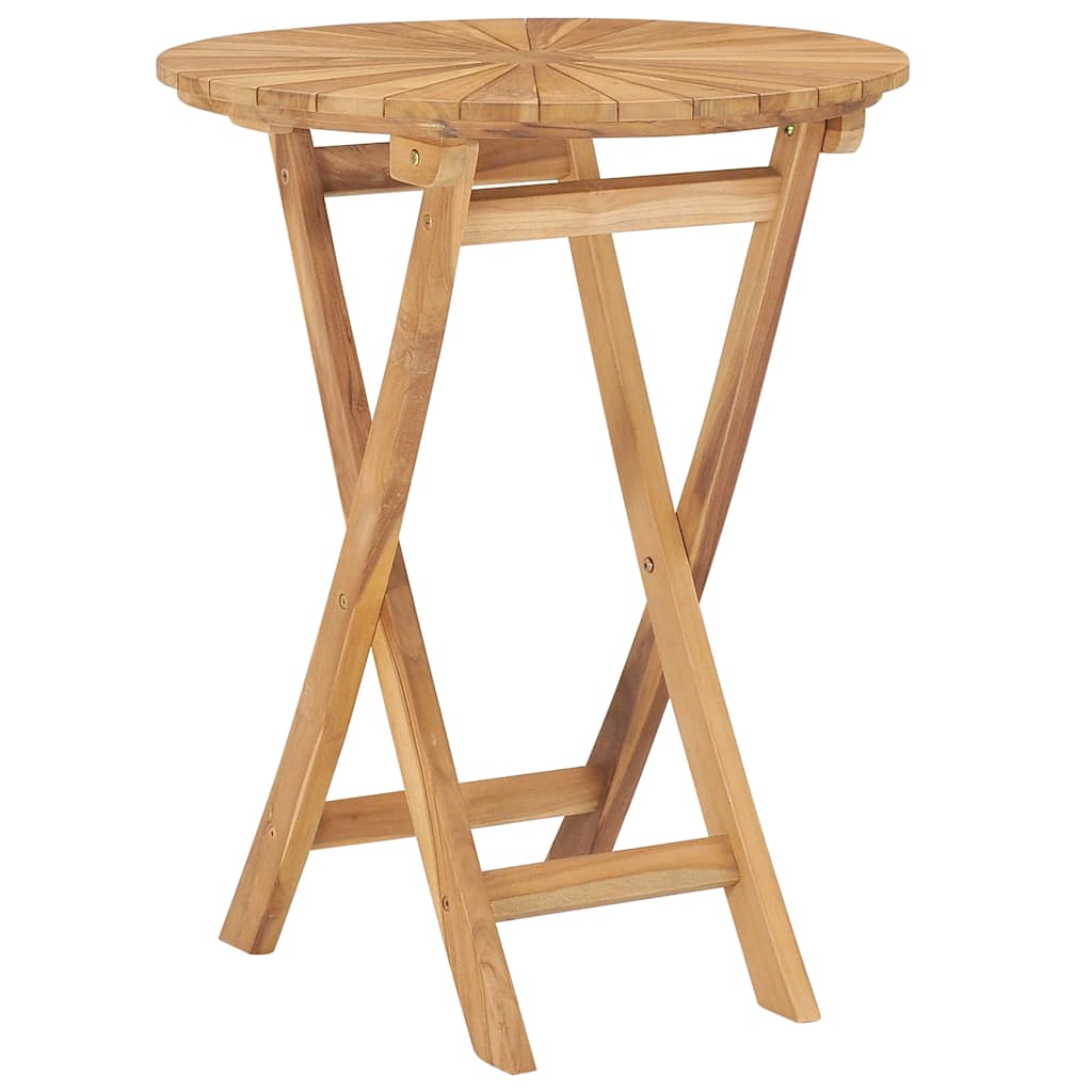 Vidaxl tuintafel inklapbaar ø60 cm massief teakhout