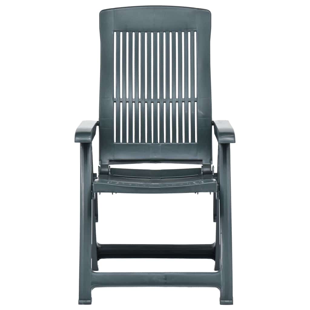 Vidaxl tuinstoelen 2 st verstelbaar kunststof groen