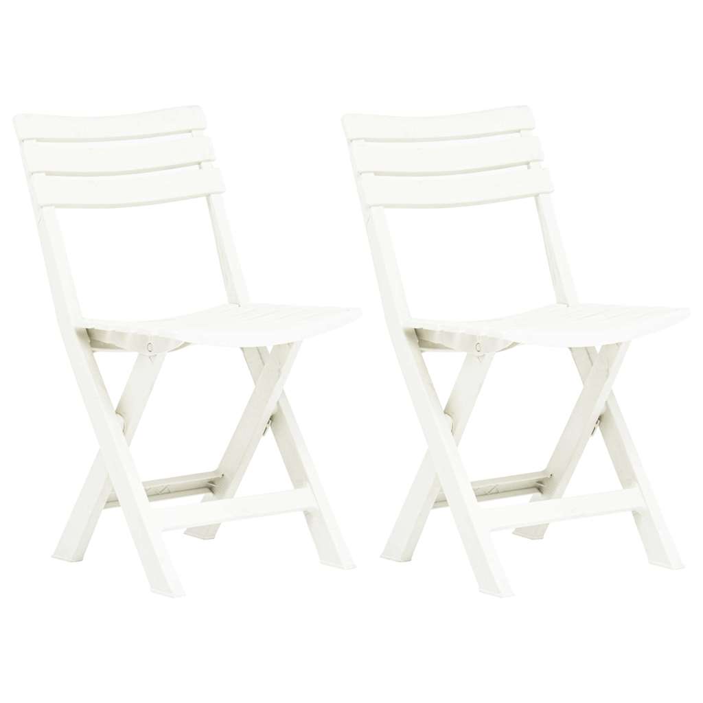 Vidaxl tuinstoelen inklapbaar 2 st kunststof wit