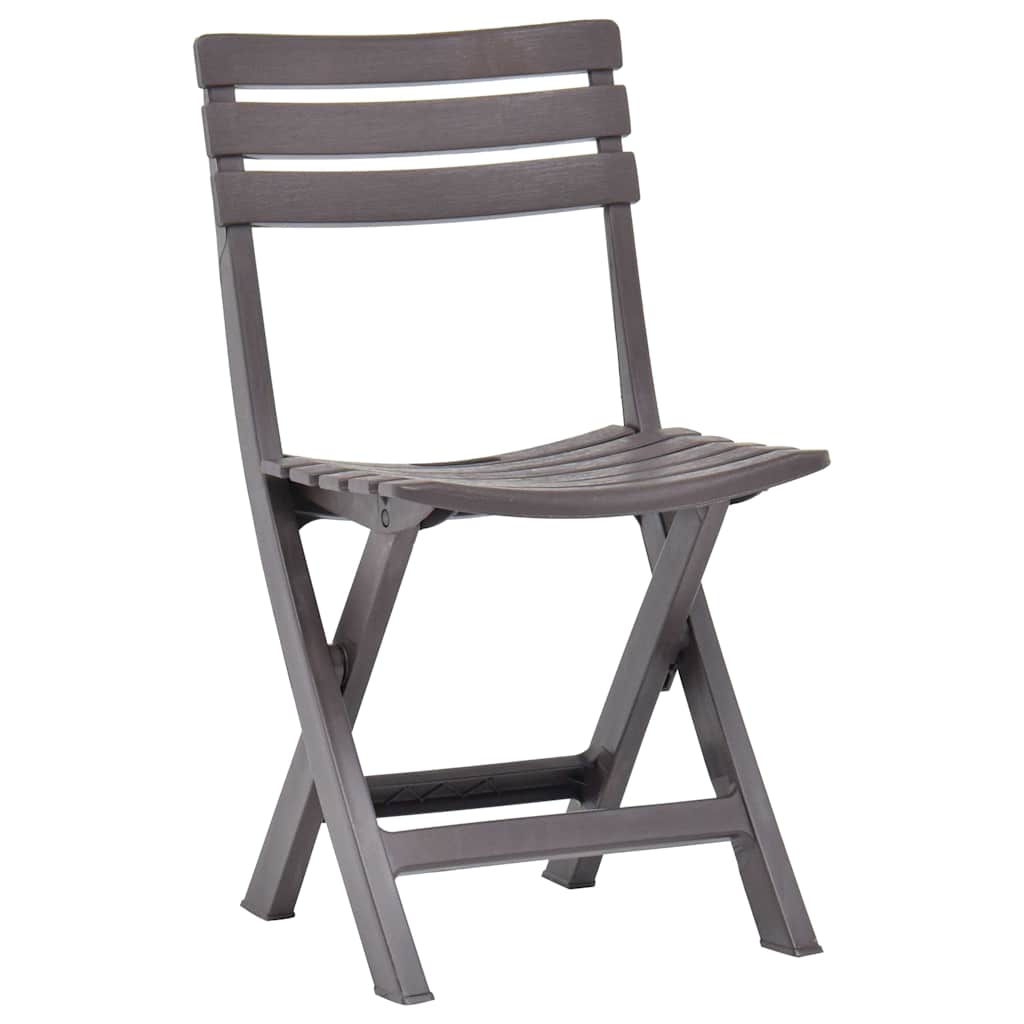 Vidaxl tuinstoelen inklapbaar 2 st kunststof mokka